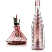With Molly handmade crystal wine decanter with portable wine glass set