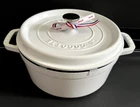 Staub 4 Quart Cocotte 24 CM Cast Iron Dutch Oven White France Kitchen Home Chef