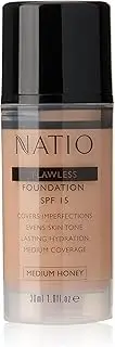 Flawless Foundation SPF 15 - Medium Honey 30ml - Full Coverage, Dewy Finish Liquid Foundation - Conceal Imperfections, Redness & Uneven Pigmentation - Hydrating Medium to Full Coverage Foundation - Made in Australia