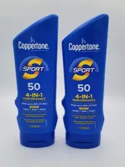 2 pack Coppertone SPORT Sunscreen SPF 50 Lotion, Water Resistant Sunscreen 7 oz