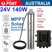 3" MPPT Controller Screw Solar Water Pump Deep Well Submersible Bore Pump 140W