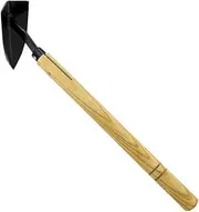 Jonoisax Wooden Handle Steel Hoe - Manual Garden Hand Weeder Planting Hoes for Home Handheld Weeder Soil Loosening Tool Small Hoe