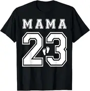 [X.Style] Mama 2023 New Mom Pregnancy IVF Reveal Baby Shower Adoption ds790 T-Shirt (S) Black
