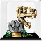 Acrylic Display Case for Lego 76964 Jurassic World Dinosaur Fossils T.rex Skull Figure Storage Box Dust Proof Glue Free