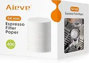 Aieve Espresso Paper Filter Compatible with Breville Barista Coffee Maker, 54 mm Filter Puck Screen Portafilter Paper (400 Pcs)