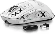 Attack Shark X3 Pro 4K/8K Hz Mouse, 59g Superlight BT/2.4G Wireless/Wired Gaming Mouse, PixArt PAW3395 Gaming Sensor, 26000 DPI, Griptape, Programmable Buttons for Win11/Xbox/PS/Mac(White)