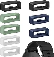 8 Pack 22mm Band Keepers for Garmin Forerunner 945/935/Fenix 5/Fenix 6/Fenix 7/Instinct/Instinct 2 Bands, Silicone Fastener Rings Watch Band Loop/Holder/Retainer