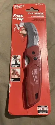 NEW! MILWAUKEE Fastback Compact Flip Utility Folding Knife w/ Belt Clip