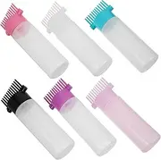 CRILSTYLEO 6pcs Hair Bottle Spray Bottle Squeeze Bottles Hair Comb Oil Bottle Scalp Bottle Applicator Applicator Hair Oil Applicator Comb Water Bottle for Hair Toner Bottle Plastic