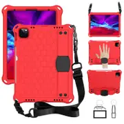 Hive iPad Case For iPad Pro11//Air4 10.9 Durable Stand Cover With Shoulder Strap-RedBlack