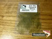FLY TYING FEATHERS - CUL DE CANARD HARELINE DUBBIN CDC OLIVE - NEW
