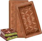Deep Chocolate Bar Moulds | Silicone Chocolate Mould | Heat Resistant Chocolate Bar Mould Deep | Multipurpose Chocolate Molds for Desserts and Cand...