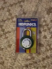BRINKS DIAL COMBINATION LOCK ( NEW ) GREEN