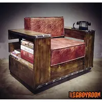 在飛比找蝦皮購物優惠-【BIgBoyRoom】工業風家具 實木造型沙發 LOFT卯