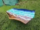 Epoxy resin Ocean table, ocean table, resin River table tops