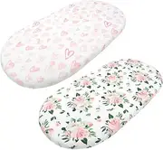 TOYANDONA 2pcs Mattress Fitted Sheet Cover for Removable Mattress Pad Lovely Prints