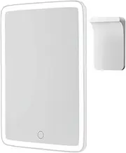 Mavoro LED Mirror | Rechargeable Makeup Mirror with Touch Control | Wall Mountable & Tabletop Stand, Portable Travel Cosmetic Mirror, 7x9in