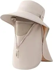 [Tadill] Sun Hat Sun Protection Hat Comfortable Portable Neck Flap Cover Wide Brim Hat Fishing Hat for Beach Fishing Hiking Outdoor