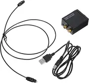 GLEAVI 2pcs Digital to Analog Audio Converter with USB Power Supply and Optical Cable Supports Pdif Easy Installation for Home