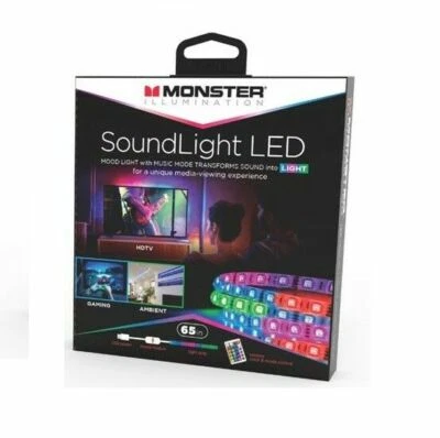 Sound Activated LED 6.5 ft. Light Strip Mood with Remote Monster Illumination