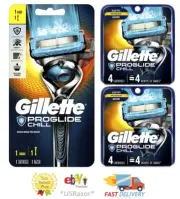 9 Gillette Fusion Proshield Chill Flexball Razor Blades 8 Cartridges Proglide