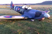 Supermarine Aircraft Spitfire MK26 Airplane Desk Wood Model Small New