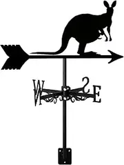 Kangaroo Weather Vane Weathervane for Garden Yard Lawn Farm Ornament Indicator Black Vintage Black Metal Weather Vane