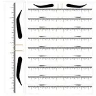 50 Pcs Brow Ruler Eye Stencil Kits Eyebrow Positioning Tool