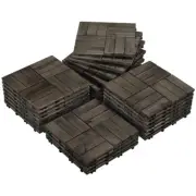 27PCS Interlocking Flooring Tiles Waterproof Patio Garden Deck 12 x 12 '' Black