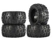 1/8 Rc Monster Truck Wheels Tires Set For Thunder Tiger Mt4 G3 K-Rock Kaiser