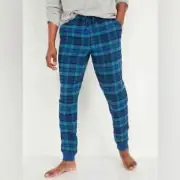Old Navy Men’s Blue Plaid Flannel Jogger PJ Pajama Lounge Pants XXL