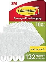 Command® Medium Picture Hanging Strips, 132 Pairs of Strips/Pack