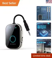 Lightweight Bluetooth Adapter for Wireless Audio - Connects Two Devices