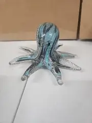 Archimede Seguso Murano Handblown Glass Octopus Paperweight Sculpture Art 4"x7"