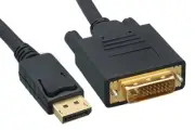New 6FT 1.8M Displayport DP Male To DVI-D Male Adapter Cable Core Black US
