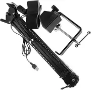 GLSTOY 1 Set Rgb Mic Boom Arm with Adjustable Height Extendable Stand and Lighting for Recording and Streaming Heavy Duty Design for Home Studios and Professional Use