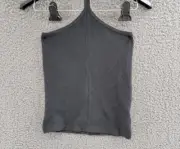 rag & bone The Essential Rib Halter Top Women's XS Black Center Seam Back Tie
