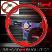 For Mercedes Benz Heavy Duty 6 Bolt Red Neo Chrome Steering Wheel Type R Horn (for: Fiat)