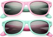 [DeBuff] Kids Polarized Sunglasses TPEE Rubber Flexible Frame for Boys Girls Age 3-10