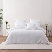 Bianca Cosmo Super King White Polyester Quilt Cover Set