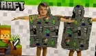 Minecraft Steve Alex Creeper Team Confetti Hooded Poncho Towel for Bath Beach