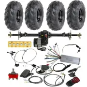 48V 1000W Differential Electric Motor 860mm Rear Axle Kit For ATV Go Kart