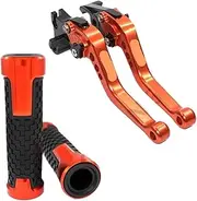 for CBR 1000RR 2008-2016 Adjustable Brake Handle Clutch Levers Handle Bar Motorcycle Clutch Brake Lever Handle Brake Clutch Levers(1 Set Orange)