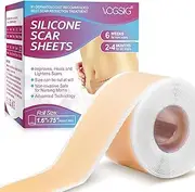 Silicone Scar Sheets 1.6”x75” Roll, Medical Silicone Scar Tape Roll, Scar Removal Sheets Works on Old & New Scars, Scar Treatment Sheets for All Skin Types, Safe and Effective for Scars and Keloids