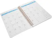 Angoily Schedule Notebook Budgeting Account Book Portable Spiral Planner with for Staff Office Use Smooth Writing Experience