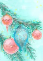 Retro Christmas #1 | A3 or A4 Rice Paper | Paper for Decoupage | Decoupage Queen