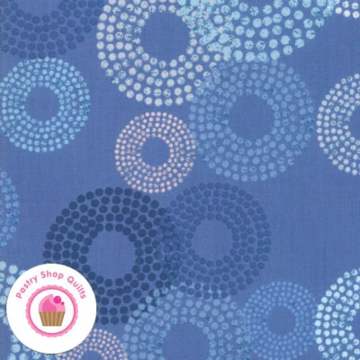 Moda BREEZE 1690 15 Cornflower Blue Circles ZEN CHIC Quilt Fabric