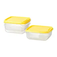 在飛比找蝦皮購物優惠-IKEA 保鮮盒 透明 黃色
