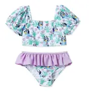 New Bluey Toddler Girls 2 Piece Tankini Swim Set 2 3 4