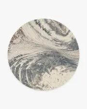 245' Round | Machine Washable Runner Rug | Kid & Pet Friendly | Indoor Rug | Malaspina Dusk Blue Rug | Ruggable